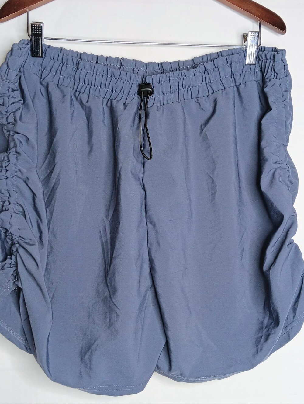 Love 2XL Gray Shorts Ruched Drawstring NWT Plus Size Womens